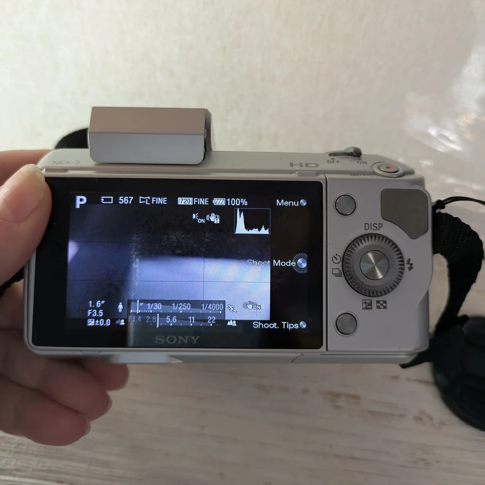 Sony NEX-3 Silver Camera with 16mm Lens